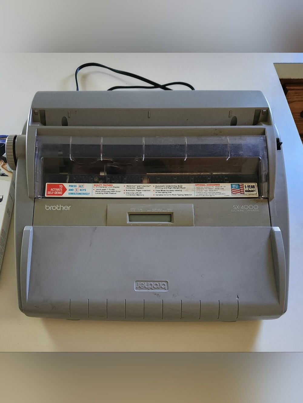 Vintage Brother SX-4000 Electric Typewriter